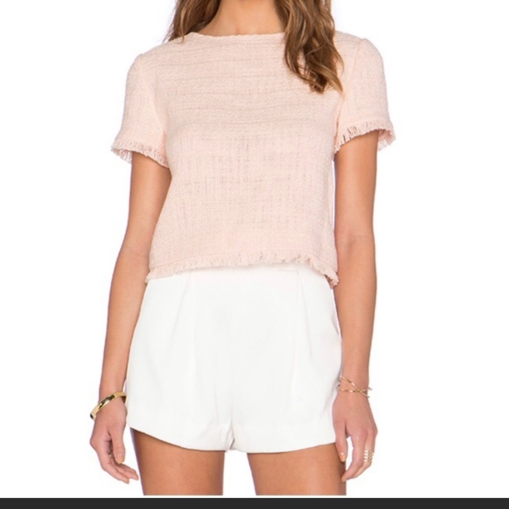 Kate Spade tweed fringe top